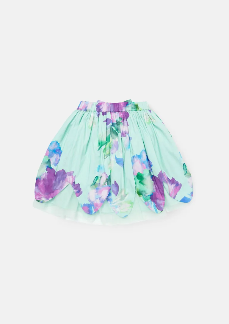 Darcy Mint Petal Print Skirt - 5