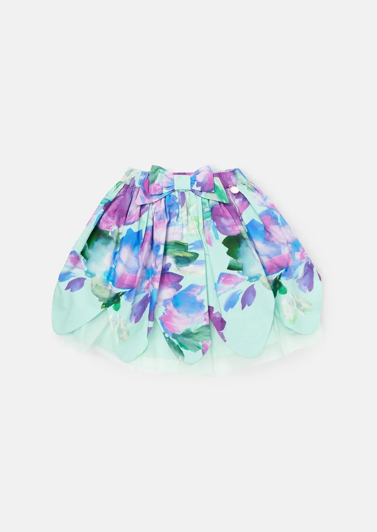 Darcy Mint Petal Print Skirt - 4