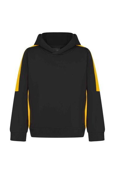 Finden & Hales Childrens/Kids Team Contrast Hoodie - Black/Gold