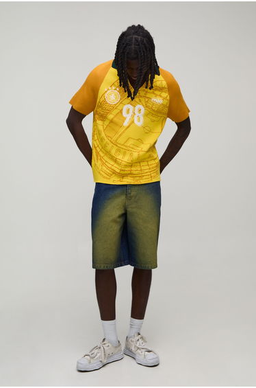 Regular Tinted Denim Jorts - mid blue