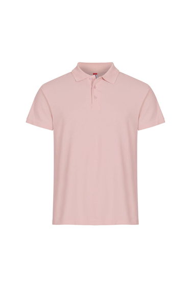 Clique Mens Basic Melange Polo Shirt - Candy Pink