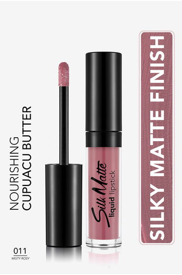 Velvet Textured Liquid Matte Lipstick - Silk Matte Liquid Lipstick - 011 MISTY ROSY