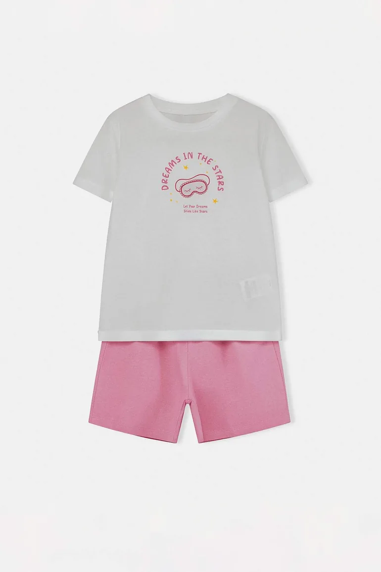 White Girls' Pajama Set - 1