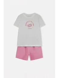 White Girls' Pajama Set - 1