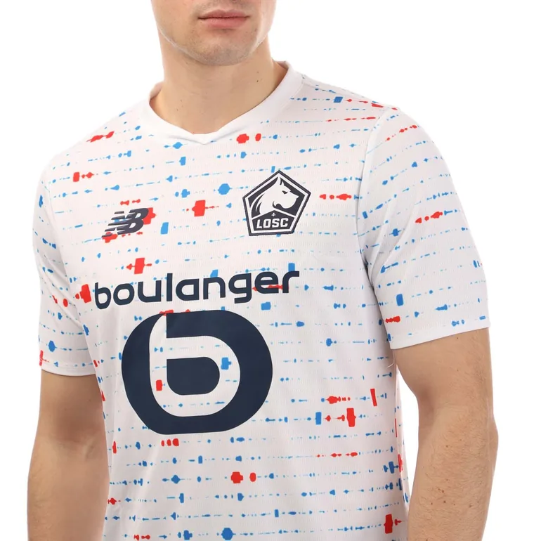 تيشيرت قطن بطبعة نيو بالانس أبيض بأكمام قصيرة - 1