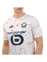 تيشيرت قطن بطبعة نيو بالانس أبيض بأكمام قصيرة - 1