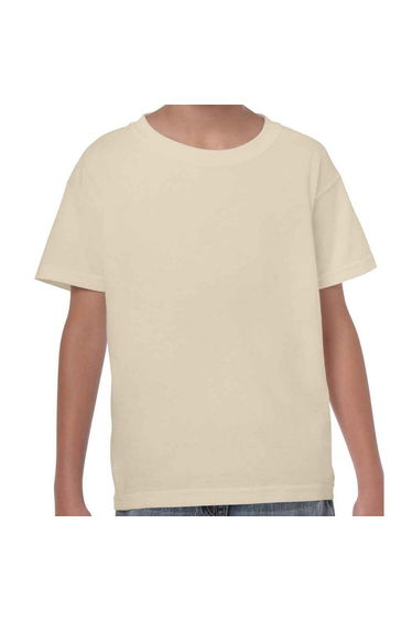Gildan Childrens/Kids Plain Cotton Heavy T-Shirt - Sand