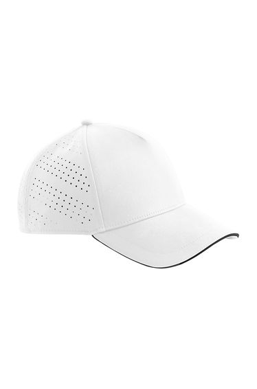 Beechfield Accelerate Baseball Cap - White/Black