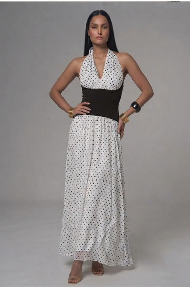 TFNC Danny Polka Dot Maxi Dress