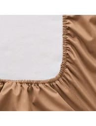شرشف سرير قطن ساتين مغسول بحواف مطاطية 30 سم - 3