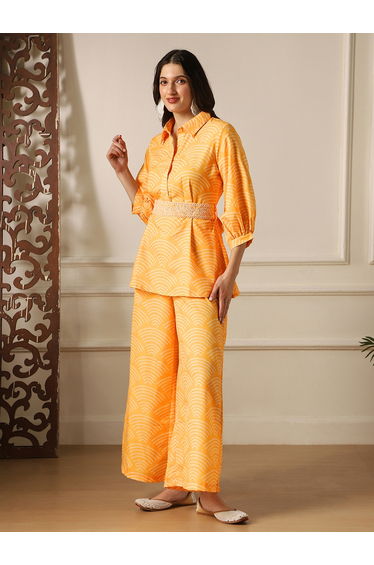 Women All Over Print Shirt and Palazzos Fusion Co-Ords