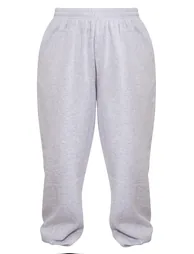 Ash Grey Pintuck Detail Oversized Joggers - 4