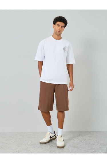 Men Graphic Oversized T-Shirt and Shorts Co-Ords