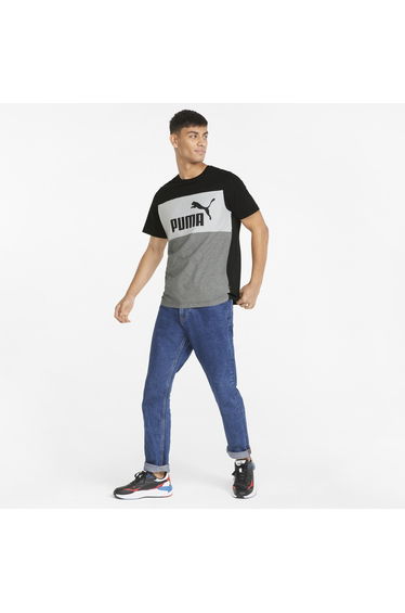 ESS+ Colorblock Tee Puma Black