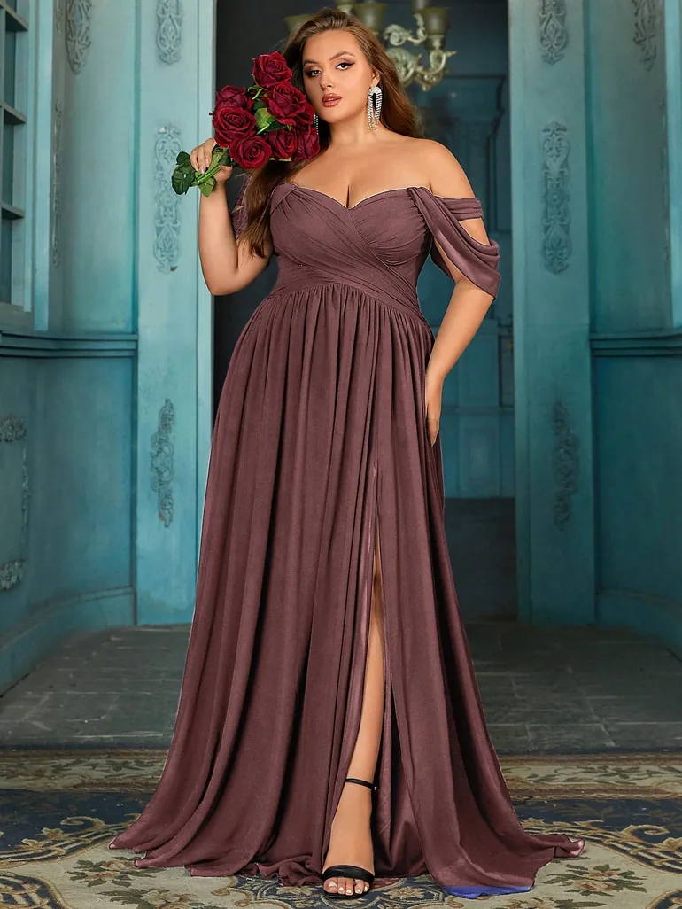 plus size chiffon summer dresses Red Chiffon dress