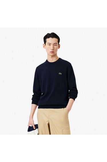 Crew Neck Knit Jumper Navy