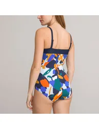 Floral Print Bustier Swimsuit - 3