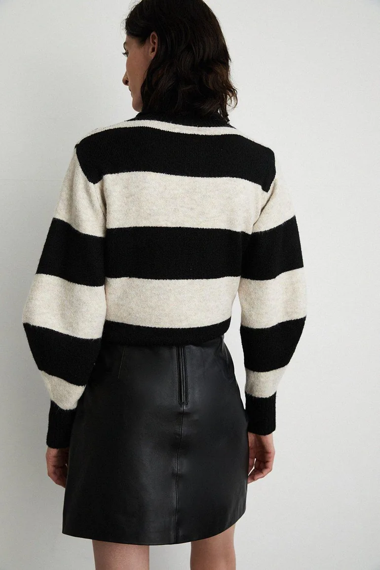 Real Leather Clean Pelmet Skirt - 2