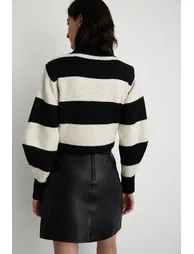 Real Leather Clean Pelmet Skirt - 2