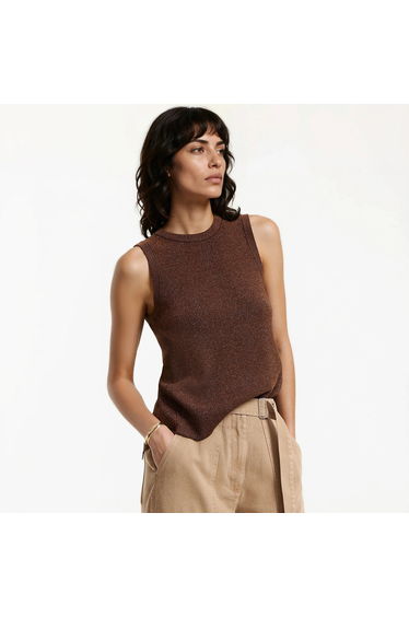 Sparkly Sleeveless Jumper/Sweater with Open Back