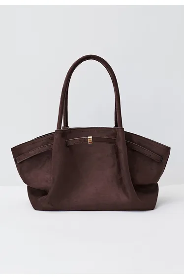 حقيبة توت شمواة صناعي لون بني