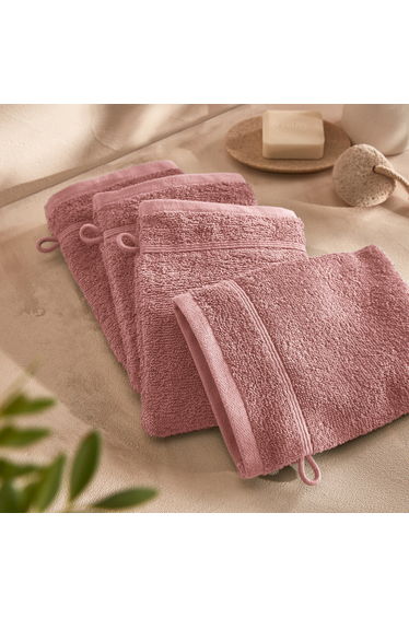 Set of 4 Zavara 100% Cotton Terry Supersoft Wash Mitts