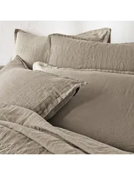 35cm High 100% Washed Linen Fitted Sheet - 3