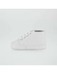 High top canvas trainers white - 3