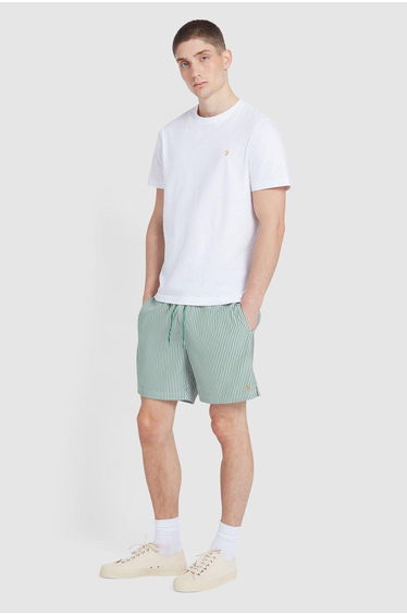 Colbert Seersucker Shorts Regular Green Meadow