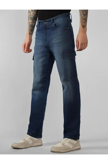 Light Wash Relaxed Fit Denim Jeans