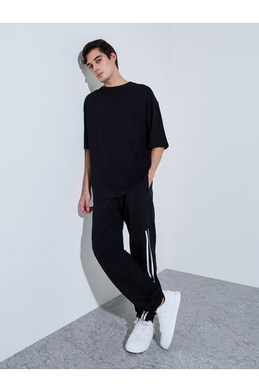 Men Oversized Back Digital Print Cotton Terry T-Shirt