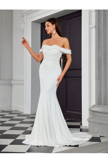 Leely Women's Elegant Off the Shoulder Mermaid Dress