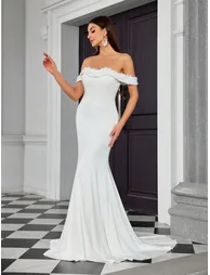 Leely Women's Elegant Off the Shoulder Mermaid Dress