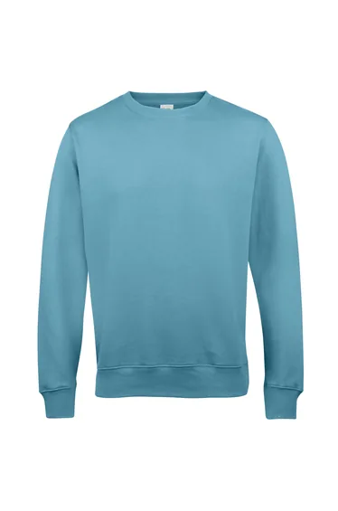 AWDis Just Hoods AWDis Unisex Crew Neck Plain Sweatshirt - Turquoise Surf