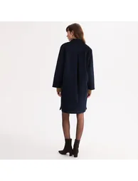 Mid-Length Shift Dress with Long Sleeves - 3