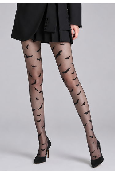 Gothic Bat Pattern Tights