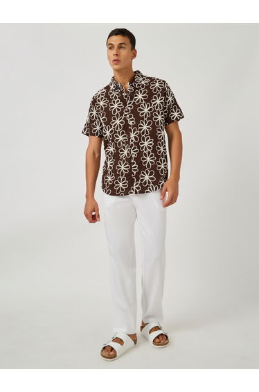 Embroidered Short Sleeve Regular Fit Shirt