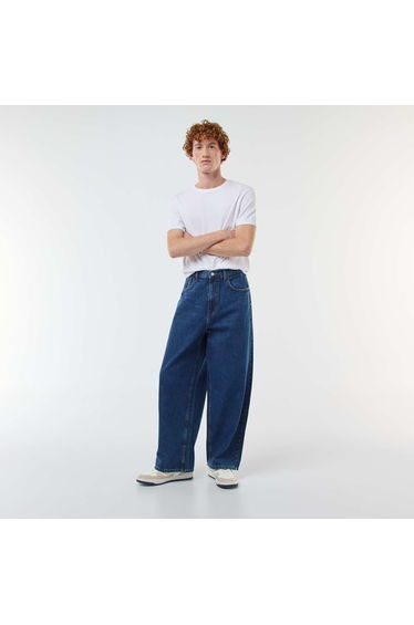 Baggy denim fit in cotton Navy