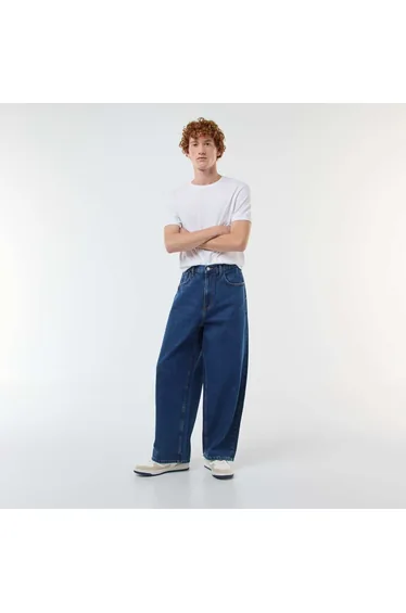 Baggy denim fit in cotton Navy