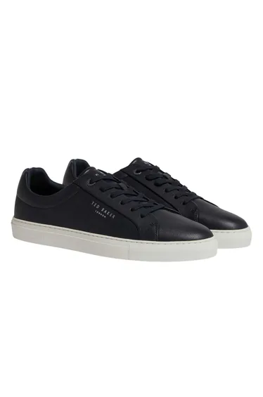 Ted Baker Mens Leather Trainers - Navy