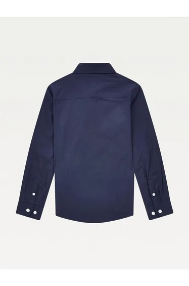 Solid Stretch Poplin Shirt L/S Twilight Navy