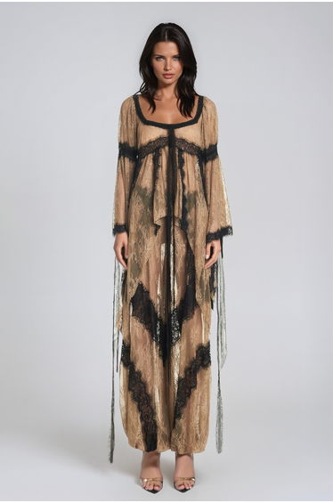 Jelka Square Neck Lace Pants Set