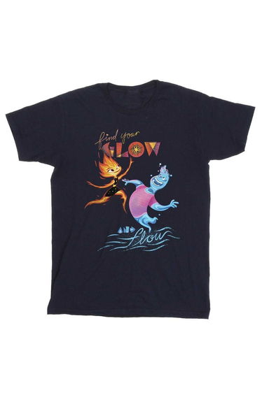 Elemental Boys Grow And Flow Cotton T-Shirt - Navy Blue