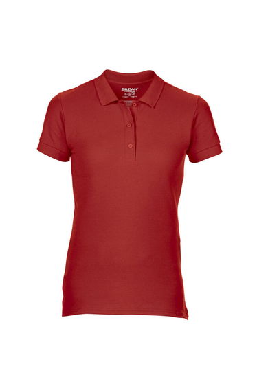 Gildan Womens/Ladies Double Piqué Polo Shirt - Red