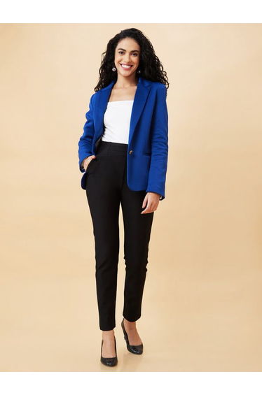Black Solid Skinny Fit Treggings