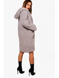 Petite Nicola Oversized Hooded Teddy Coat - camel - 1
