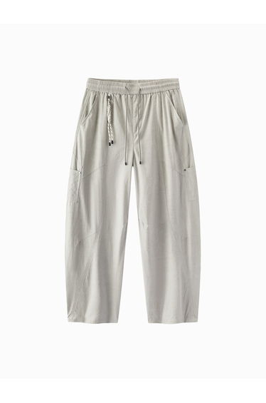 Men's Wide Leg Elastic Waist Pants