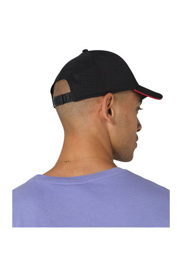 Beechfield Accelerate Baseball Cap - Black/Red