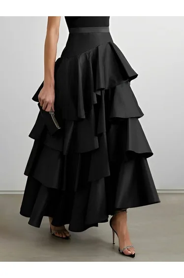 تنورة ووزي ماكسي سوداء