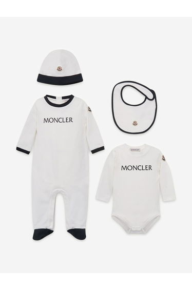 Moncler Enfant Baby 4 Piece Babygrow Set in White